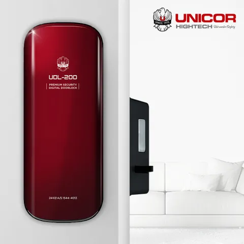 유니코 UDL-200 디지털도어락 (무료설치) 0초즉시잠김(속도조절가능) 비밀번호3개 내부이중잠금 허수기능