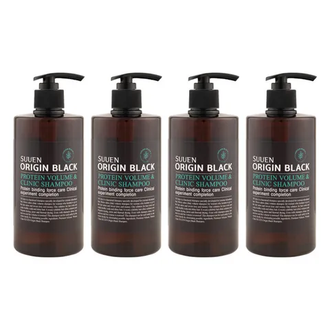 수앤 오리진 블랙 단백질 볼륨샴푸 500ml 4개