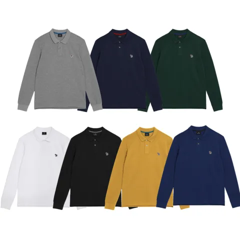 [폴스미스] 공용 지브라 스몰로고 자수 폴로 긴팔 카라티 7종 택1 (410S AZEBRA)