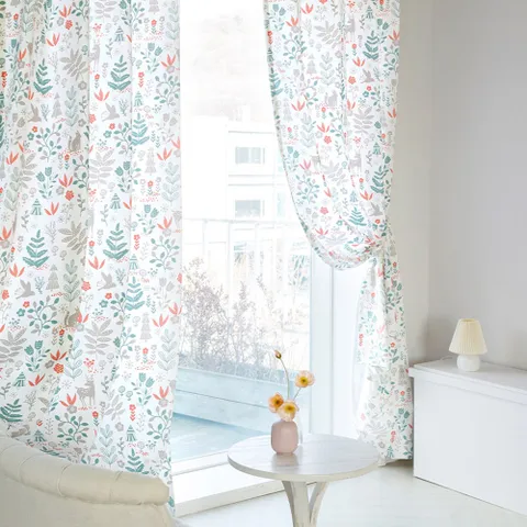 노르딕네이처 암막 긴창커튼 2장