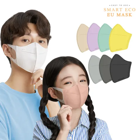 스마트에코이유 성인용/어린이용 100매 컬러 새부리형 마스크 모음전