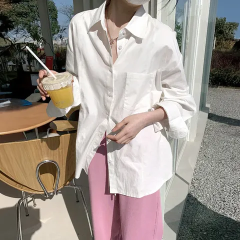 [무드무드] 츠게라 베이직 화이트 블라우스 +할인쿠폰