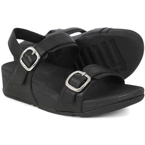 [정품] 핏플랍 여성 루루 어드저스터블 레더 올 블랙 백 스트랩 샌들 (ES6-090) +할인쿠폰