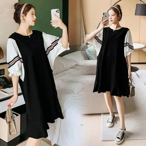 원피스 OPS 편한 페이크 여성가오리핏 레이어드