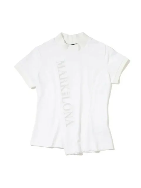 [현대백화점] [마크앤로나] 여성  CD UNBALANCED MOCK-NECK SS 티셔츠(LS2CA50F) LS2CA50F