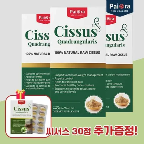 [해외직구] 파이오라 뉴질랜드 시서스 파우더 225gX3+시서스 30정 추가증정