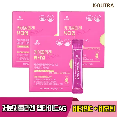 케이뉴트라 케이콜라겐 뷰티업 저분자 GPH콜라겐 펩타이드 3g x 28포 3박스