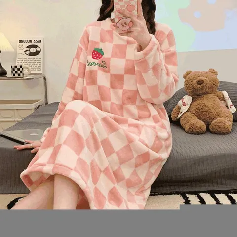 원피스 OPS 드레스 홈웨어 프루티체커 극세사 파자마