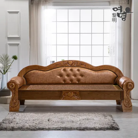 여명흙침대 칠보석 돌침대 소파 원목2024카우치