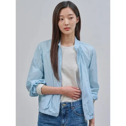 [빈폴레이디스] 캐주얼 하이넥 아우터형 셔츠  스카이블루 (BF4764C02Q)