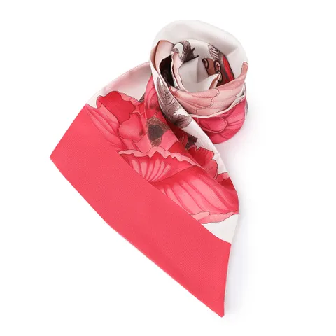 페라가모 양귀비 프린트 실크 방도 스카프 32-0839-01 771393 +무이자3개월