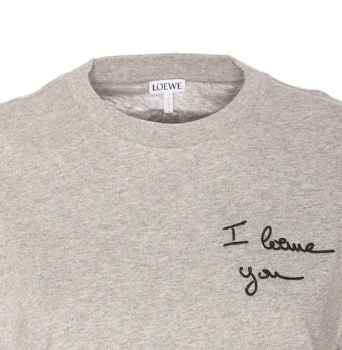 [해외배송] 레귤러 핏 티셔츠 WITH I 로에베 유 아나그램 로고 S359Y22XAA/1440 B0011853225