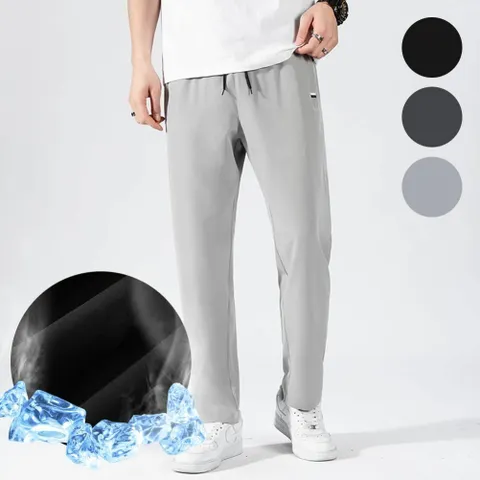 쿨팬츠 아이스바지 냉감바지 여름 쿨링 밴딩팬츠 아이스 냉감 일자 테이퍼 +할인쿠폰