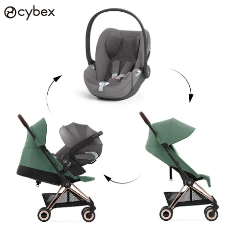 [현대백화점] 싸이벡스 트래블시스템 클라우드티 바구니카시트+코야 휴대형 유모차 [로즈골드 프레임]