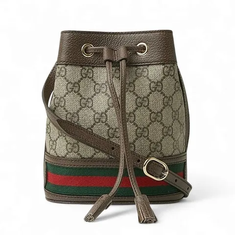 구찌 오피디아 미니 버킷백 베이지에보니 550620 with 탑핸들스트랩 +할인쿠폰