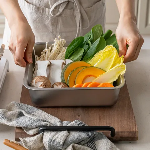 알텐바흐 뽀큐트 밧드 스텐 반찬통 밀폐용기 바트 밧트 스테인레스 사각 주방바트 라지 L