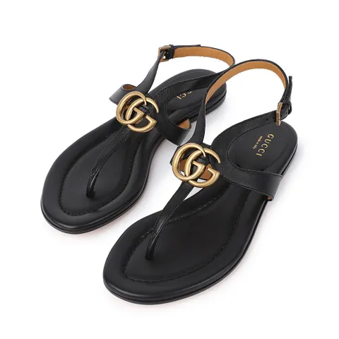 [구찌] 여성 더블 G T-스트랩 샌들 746030-BKO00-1000 +할인쿠폰