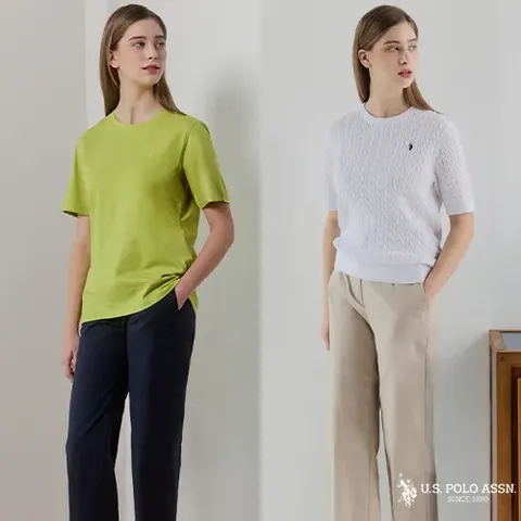 [U.S. POLO ASSN.] USPA 26SS 여성 코튼 롤업팬츠 2종 - 현대Hmall
