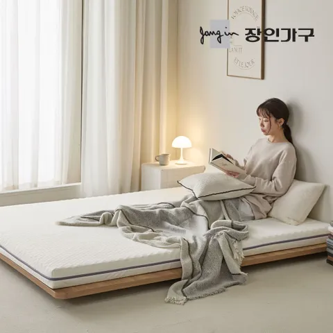 장인가구 버블 수면 토퍼 바닥 매트리스 엠보 100T Q +할인쿠폰