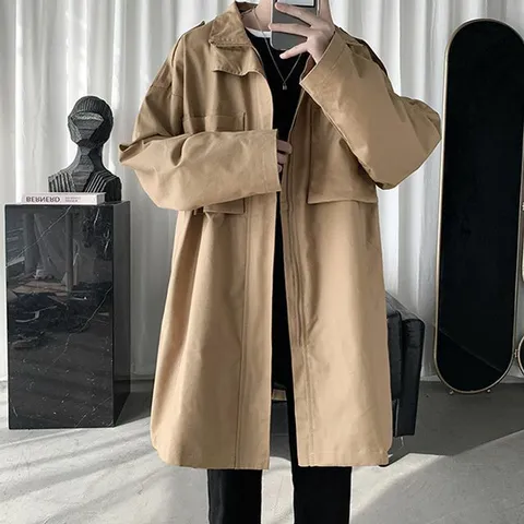 자켓 재킷 점퍼 남성 2컬러 야상 코트 오버핏 트렌치