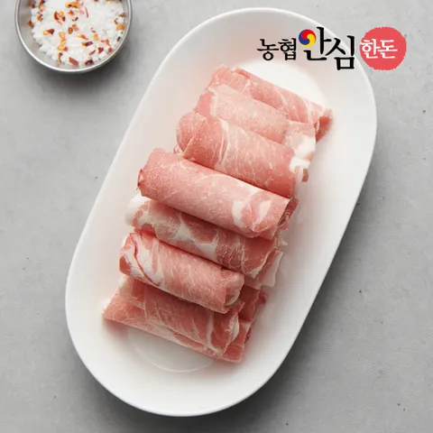 [농협안심한돈] 국내산 뒷다리살 대패구이용 600g(300gX2팩) 식단관리 고기반찬용