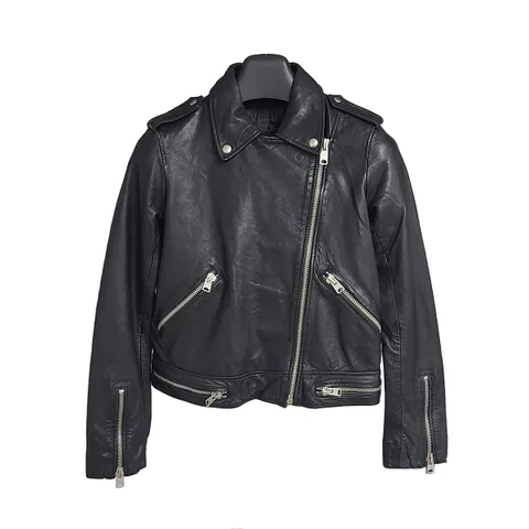 올세인츠 Bourne 하프레더 자켓 ALL001/가죽자켓/양가죽/라이더자켓 +할인쿠폰(본상품)