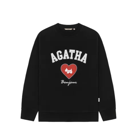 [아가타] 하트 클럽 맨투맨(AGT147-109_BK) +할인쿠폰