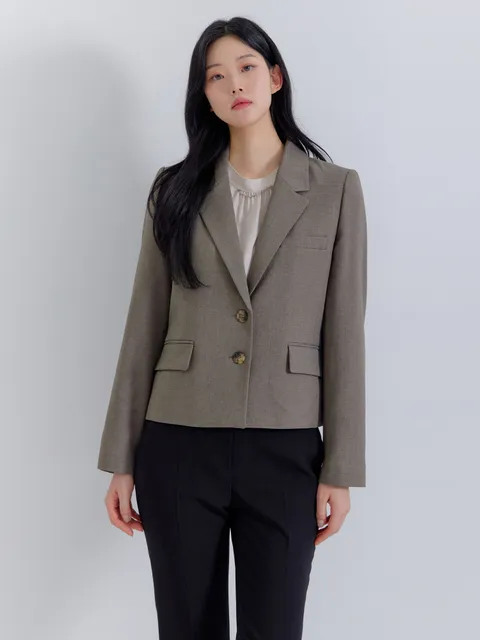 [지센] [피어로즈] 숏기장 셋업 자켓 LFFJN902_DB +할인쿠폰