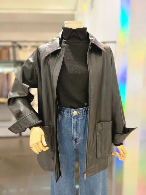 [현대백화점] ab.f.z@ 제이콥 박시핏 레더자켓(가격인하) (AEY4FFL1J5) +할인쿠폰