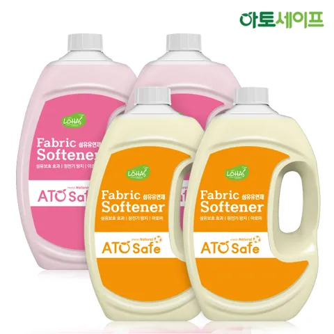아토세이프 섬유유연제SET (2.5L 4개 후리지아향+핑크로즈향)/섬유유연제추천/중성세제/세탁세제/액체세제