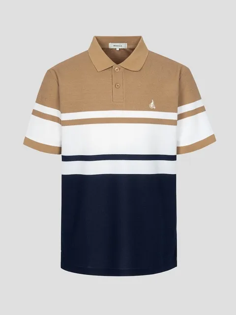 [현대백화점] [빈폴남성] 허니콤 피케 컬러블럭 칼라넥 티셔츠 (BC4342C21A) +할인쿠폰