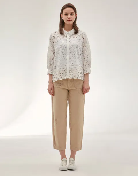 [현대백화점] [손정완] 펀칭 블라우스 세트 ZDR3131180