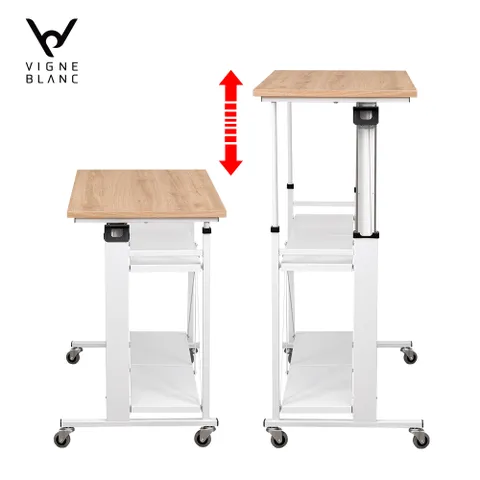 [7단 높이 조절 가능한 이동식 테이블](hmall)[빈블랑] 올뉴 모션테이블 1세트