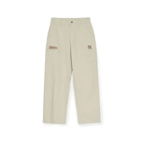 MLB팬츠 JQT 3AWPV0351-50SAM 빈티지 코튼 워싱 퍼티그 세미와이드 팬츠 뉴욕양키스 +할인쿠폰