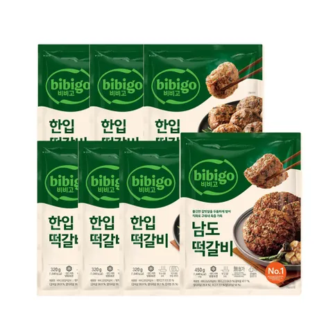 비비고 한입 떡갈비 320g x6개+남도떡갈비 450g x1개