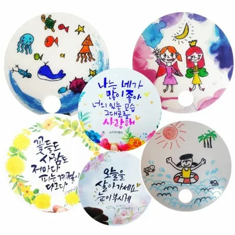 피오피스토리 반투명부채 (8종 택1)