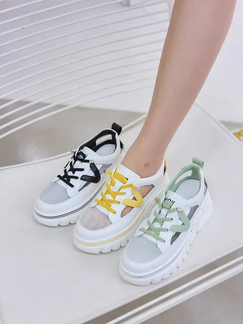 여성 캐주얼 여름 가죽 스니커즈 116593