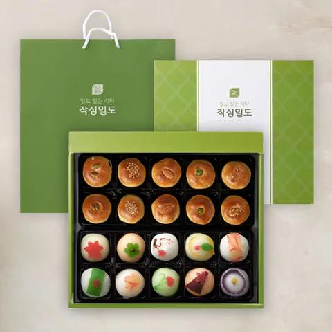 [작심밀도](쇼핑백) 화과자.만쥬 혼합세트 1호 / 화과자10입.만쥬10입