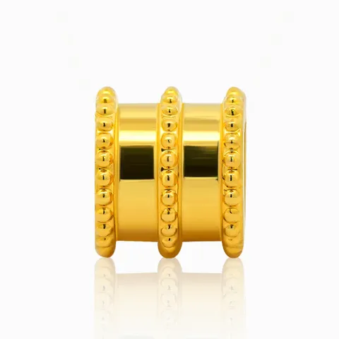 [한국금다이아몬드] 순금 펜던트 24K 금 할로우 원통 트리플 밀그레인