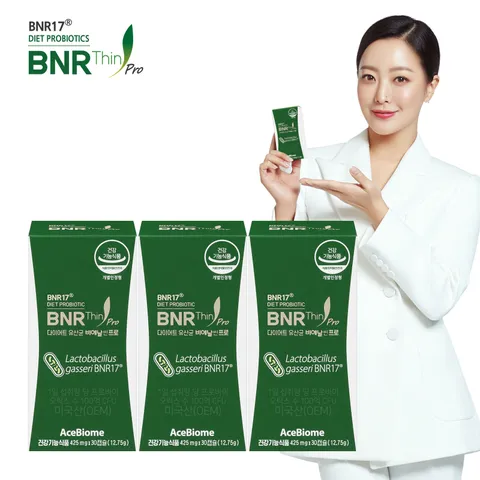 [ 화제의 김희선 다이어트 유산균][에이스바이옴] 비에날씬 프로 3박스 (BNR17 체지방 감소 다이어트 유산균) +무이자4개월
