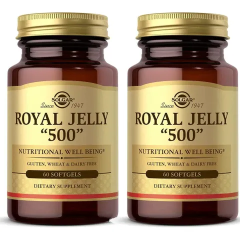 [[해외직구]]Solgar 솔가 로얄젤리 로열제리 500mg 60소프트젤 2팩 Royal Jelly