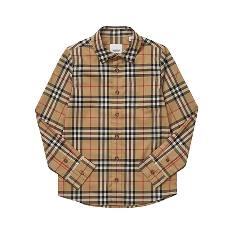 버버리 8059637 A7028 빈티지 체크 스트레치 남아 아동 셔츠 - 현대Hmall