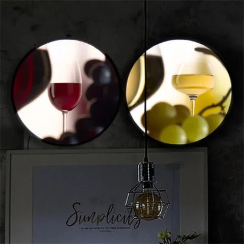 아트박스/꾸밈 nh392-LED액자35R_레드와화이트와인