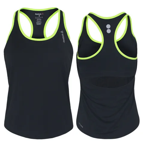 리복 여성 미디움서포트 2in1 브라탑 민소매-AJ0431