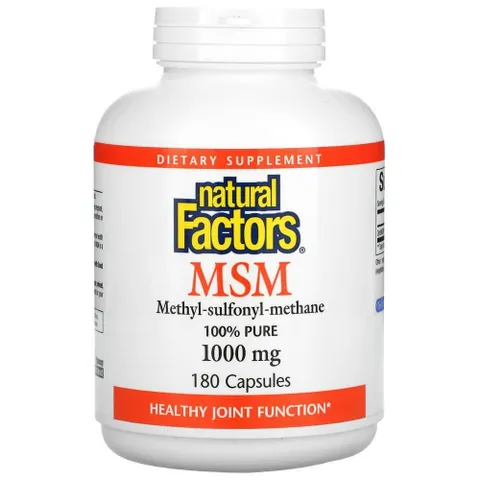 미국직구 Natural Factors 내추럴팩터스 MSM 식이유황 1000mg 180캡슐