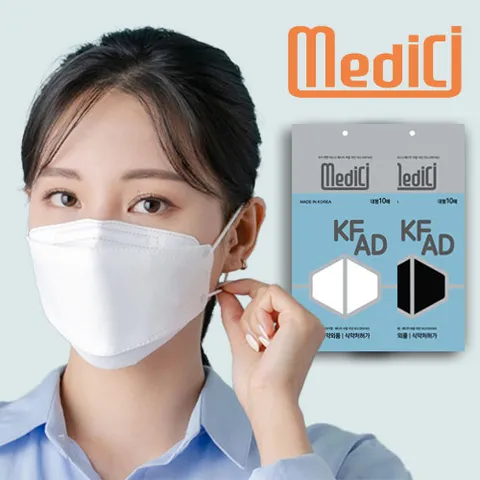 [100% 국산]메디치 KF-AD 마스크 100매 (10매입X10팩) 대형/3중필터