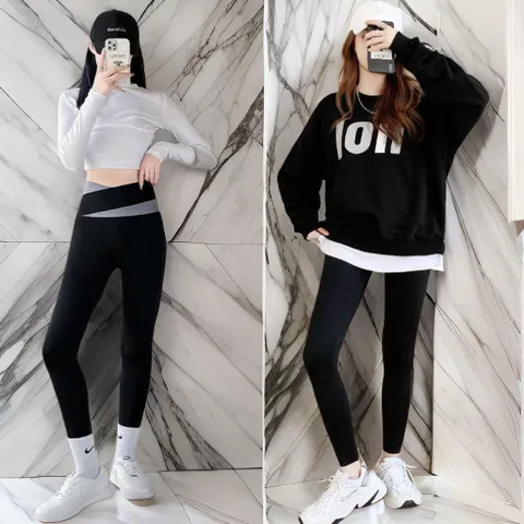 여성 크로스 밴딩 요가 필라테스 9부 레깅스