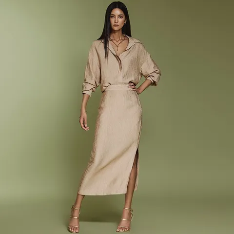 [딘트] D5086 링클 투피스/베이지 +할인쿠폰