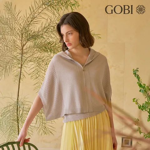 [런칭가 299000원]고비(GOBI) 실크캐시미어 5부 후드집업 - 현대Hmall