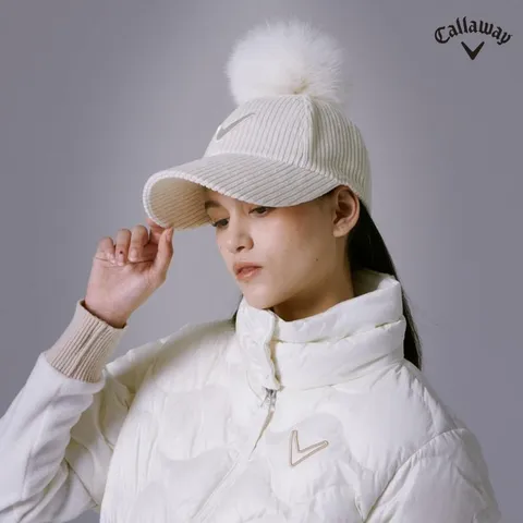 [현대백화점] [캘러웨이 골프] 여성 코듀로이 와이드챙 6쪽 캡 (CWAC23W616_IV)